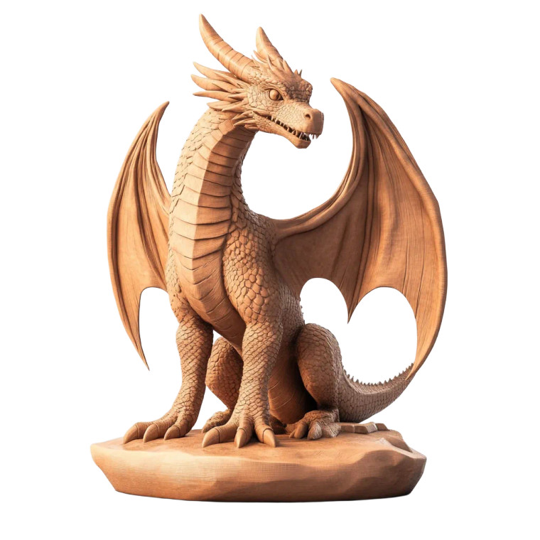Dragon Dnd Statue Vinyl Car Decal Sticker – Waterproof & UV-Resistant 8"