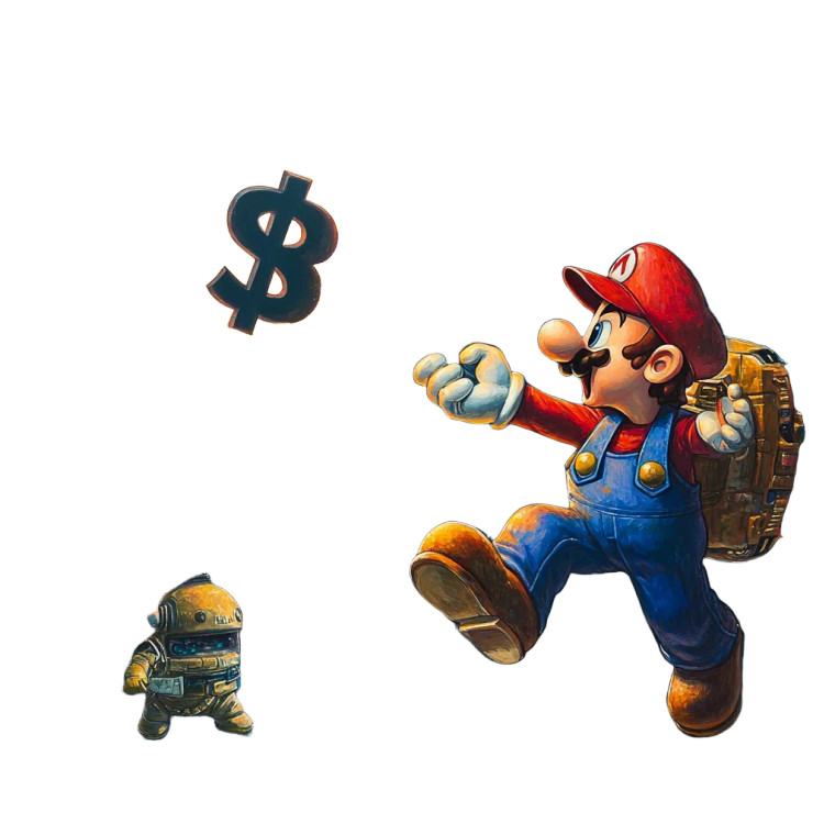 Mario Vs Zuckerberg Vinyl Car Decal Sticker – Waterproof & UV-Resistant 8"