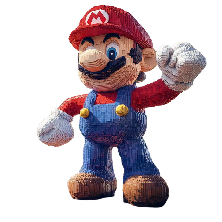 Mario Minecraft Vinyl Car Decal Sticker – Waterproof & UV-Resistant 8"