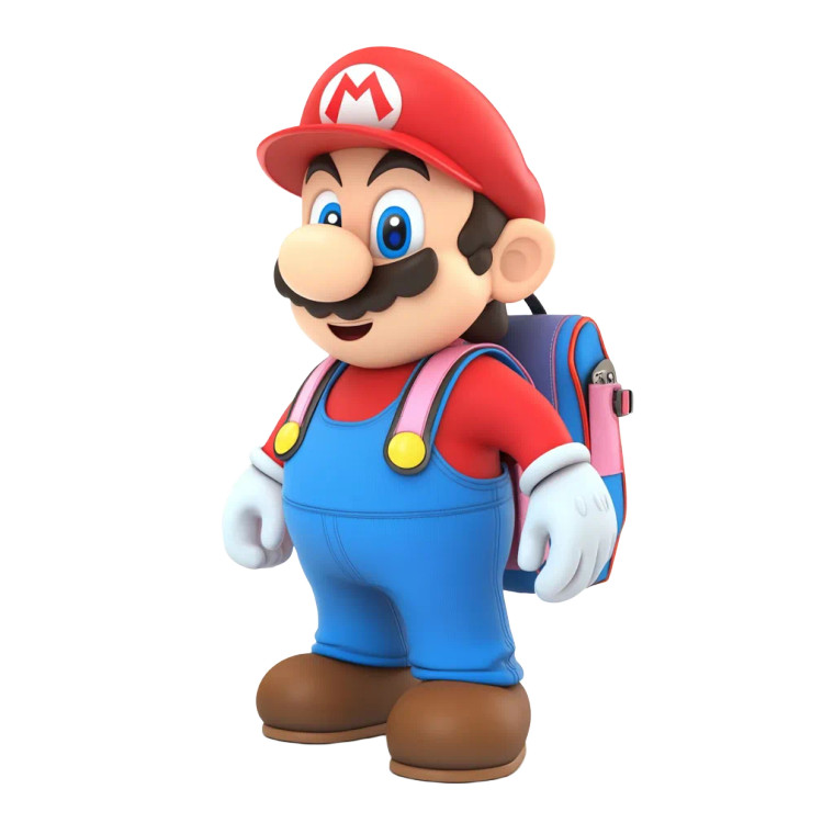 School Mario Vinyl Car Decal Sticker – Waterproof & UV-Resistant 8"