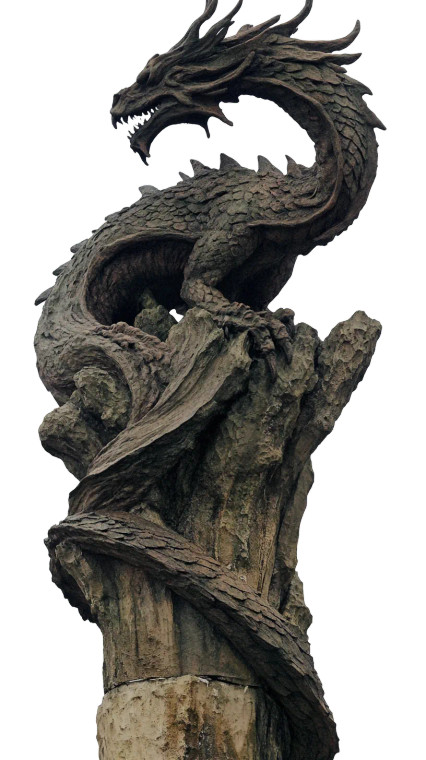 Art Nouveau Dragon Vinyl Car Decal Sticker – Waterproof & UV-Resistant 8"