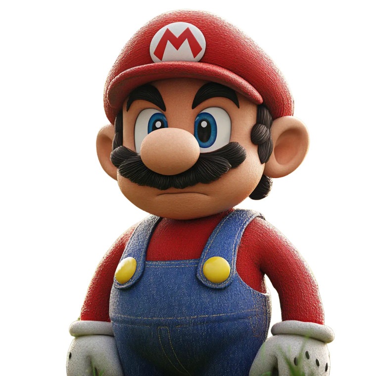 Ghibli Style Mario V2 Vinyl Car Decal Sticker – Waterproof & UV-Resistant 8"