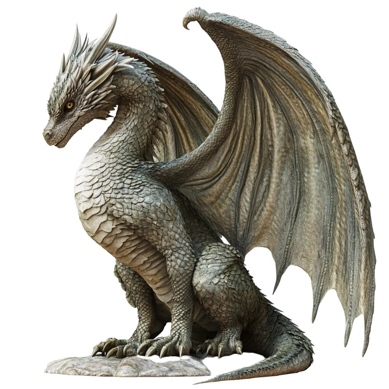 Dragon With Wings Vinyl Car Decal Sticker – Waterproof & UV-Resistant 8"