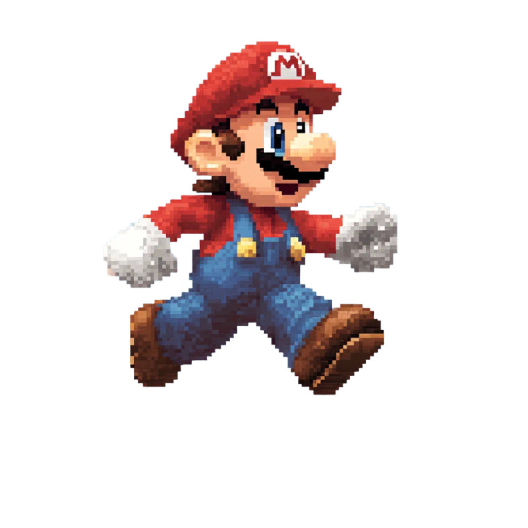 8 Bit Mario V3 Vinyl Car Decal Sticker – Waterproof & UV-Resistant 8"