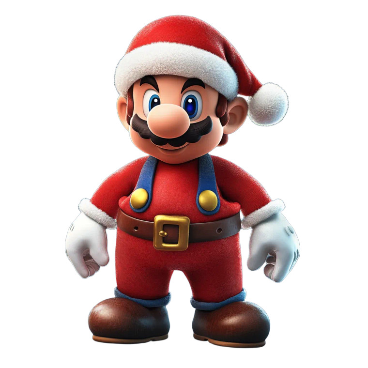 Christmas Mario Vinyl Car Decal Sticker – Waterproof & UV-Resistant 8"