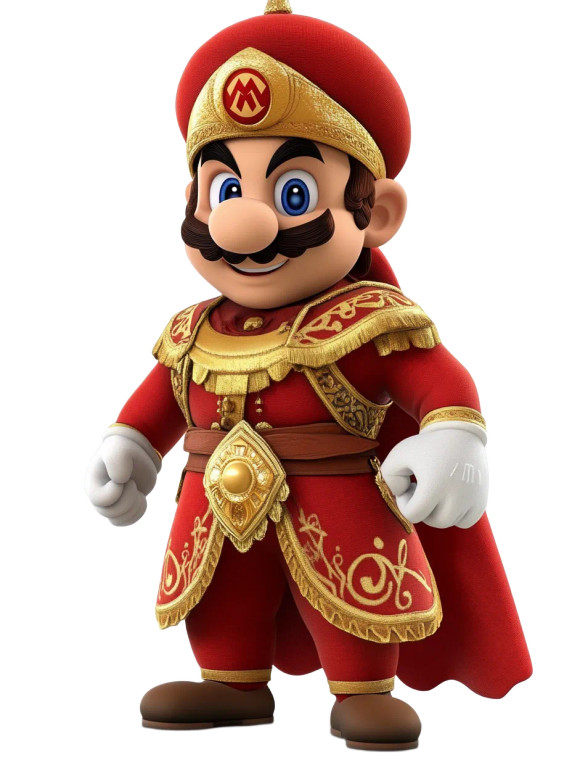 3D Mario Sultan Vinyl Car Decal Sticker – Waterproof & UV-Resistant 8"