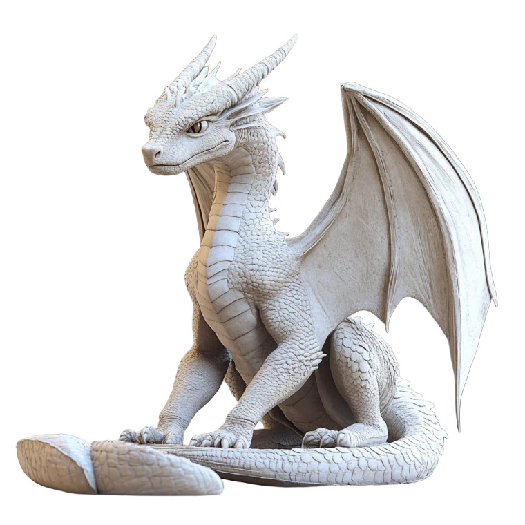 Sitting Dragon Vinyl Car Decal Sticker – Waterproof & UV-Resistant 8"