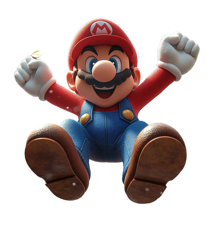 Mario'S Colorful Leap Vinyl Car Decal Sticker – Waterproof & UV-Resistant 8"