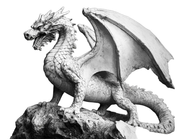 Marble Dragon Statue V3 Vinyl Car Decal Sticker – Waterproof & UV-Resistant 8"