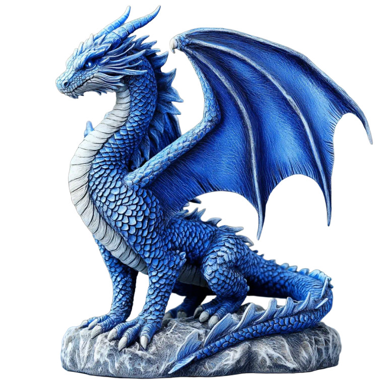 Blue Dragon Vinyl Car Decal Sticker – Waterproof & UV-Resistant 8"