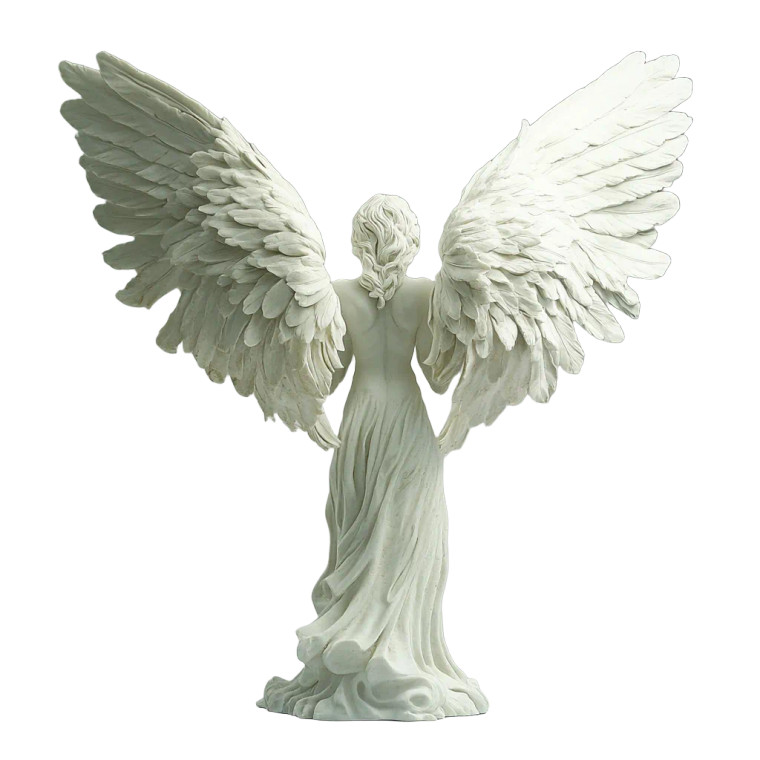 White Angel Silhouette Vinyl Car Decal Sticker – Waterproof & UV-Resistant 8"