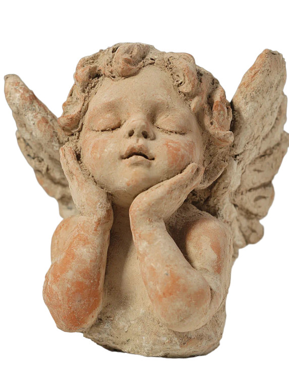 Clay Cherub Sculpture Vinyl Car Decal Sticker – Waterproof & UV-Resistant 8"