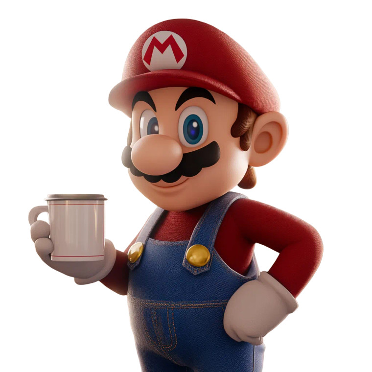 Mario'S Mischievous Smile Vinyl Car Decal Sticker – Waterproof & UV-Resistant 8"