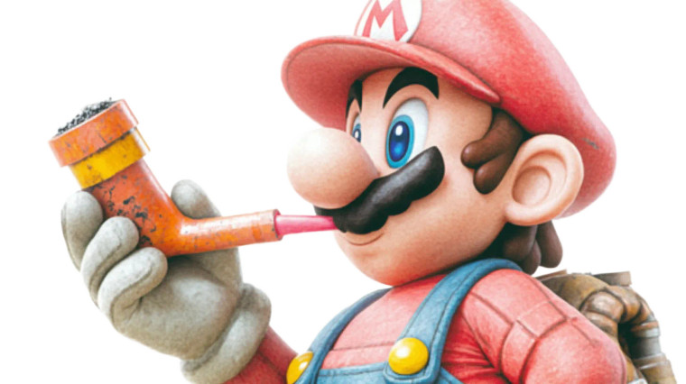 Mario Smoking Pipe Vinyl Car Decal Sticker – Waterproof & UV-Resistant 8"