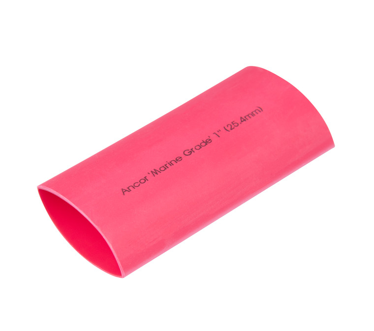 Rugged Red Marine Grade Heat Shrink Tubing | 1" Dia, 48" L | Extreme Weather Seal, 3:1 Ratio | Cross Linked Polyolefin, Heat Activated Adhesive