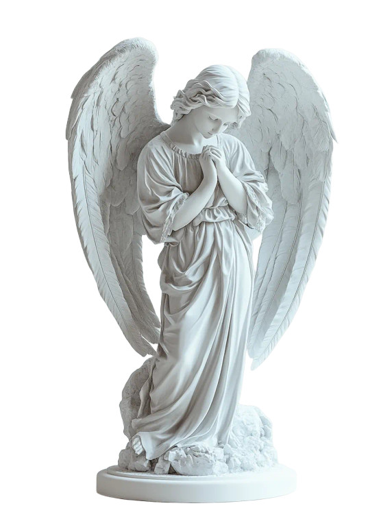 Angelic Marble Statue Vinyl Car Decal Sticker – Waterproof & UV-Resistant 8"