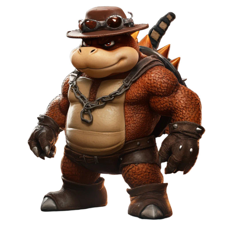 Bowser In Fedora Vinyl Car Decal Sticker – Waterproof & UV-Resistant 8"