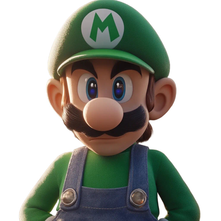 Luigi V7 Vinyl Car Decal Sticker – Waterproof & UV-Resistant 8"