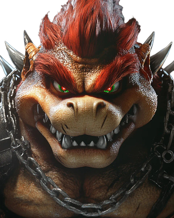 Hyper-Realistic Bowser Vinyl Car Decal Sticker – Waterproof & UV-Resistant 8"
