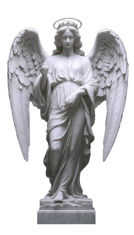 Marble Angel Statue Vinyl Car Decal Sticker – Waterproof & UV-Resistant 8"