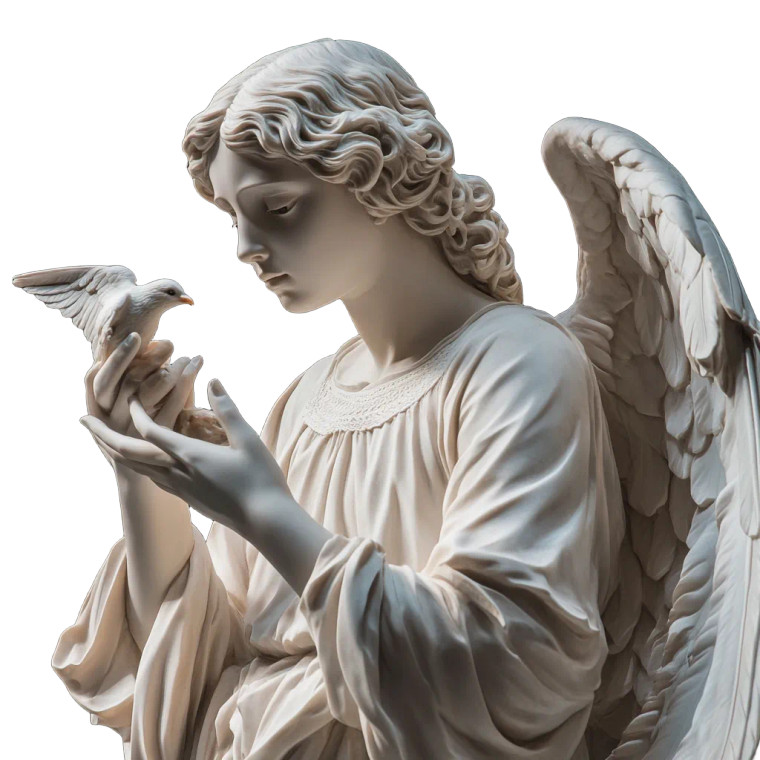Angel Statue Profile V2 Vinyl Car Decal Sticker – Waterproof & UV-Resistant 8"