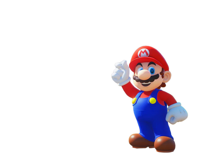 Mario Announcing Vinyl Car Decal Sticker – Waterproof & UV-Resistant 8"