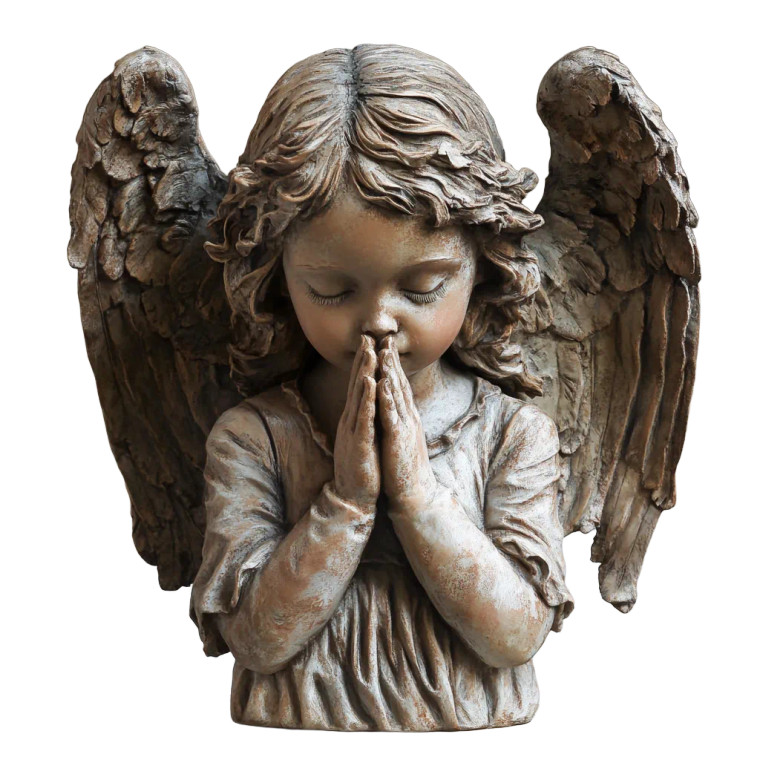 Angel Girl Sculpture Vinyl Car Decal Sticker – Waterproof & UV-Resistant 8"