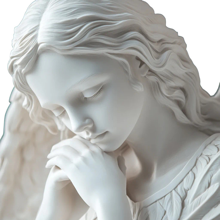 Guardian Angel Statue Vinyl Car Decal Sticker – Waterproof & UV-Resistant 8"