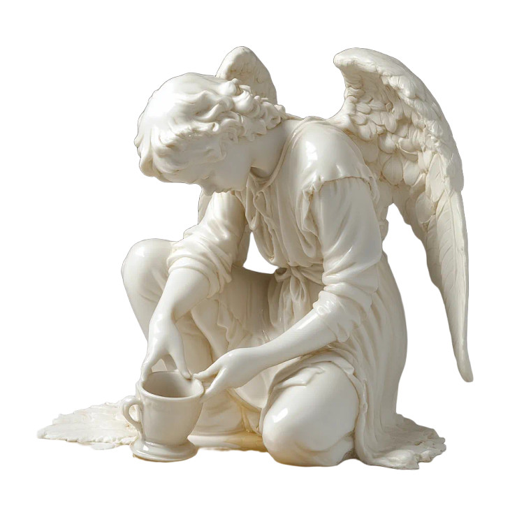 Praying Angel Statue V2 Vinyl Car Decal Sticker – Waterproof & UV-Resistant 8"