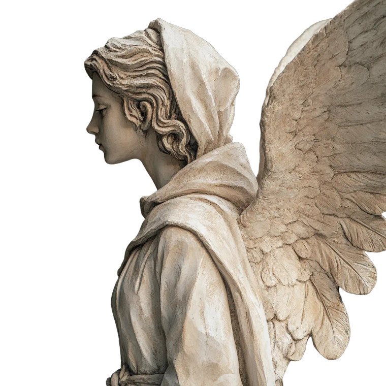 Stone Angel Statue Vinyl Car Decal Sticker – Waterproof & UV-Resistant 8"