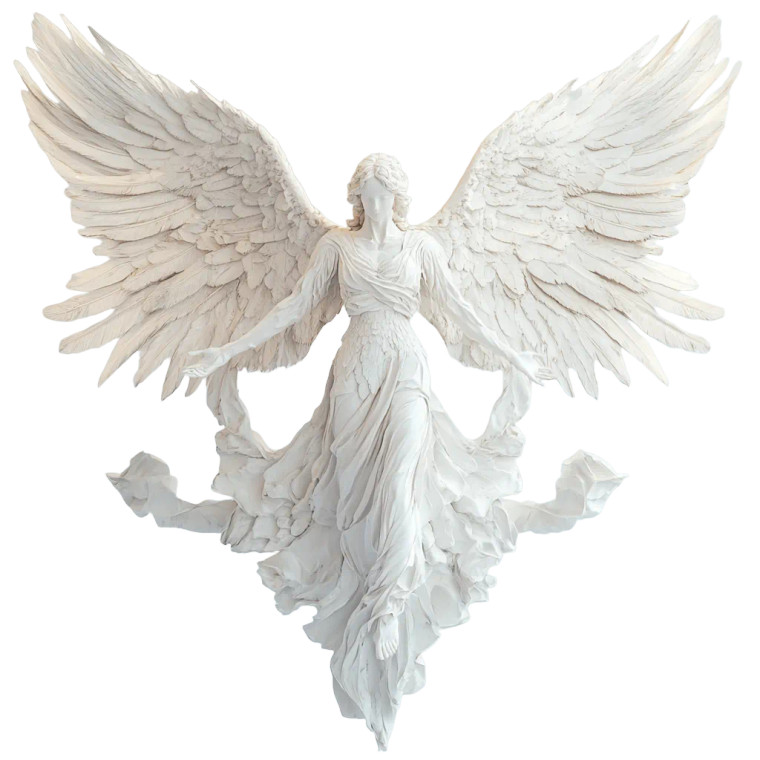 White Angel V3 Vinyl Car Decal Sticker – Waterproof & UV-Resistant 8"
