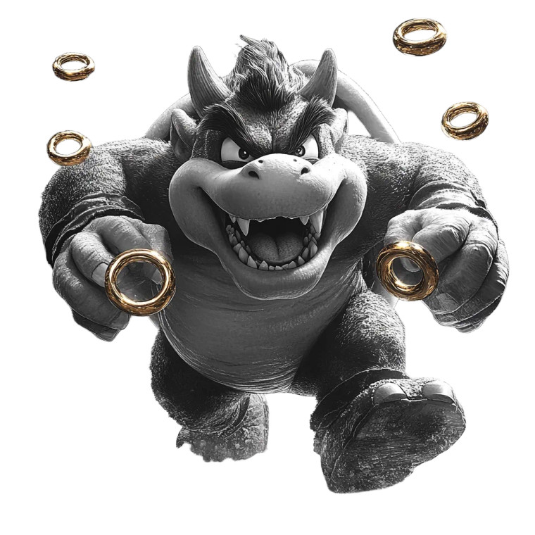 Bowser Rampaging Vinyl Car Decal Sticker – Waterproof & UV-Resistant 8"