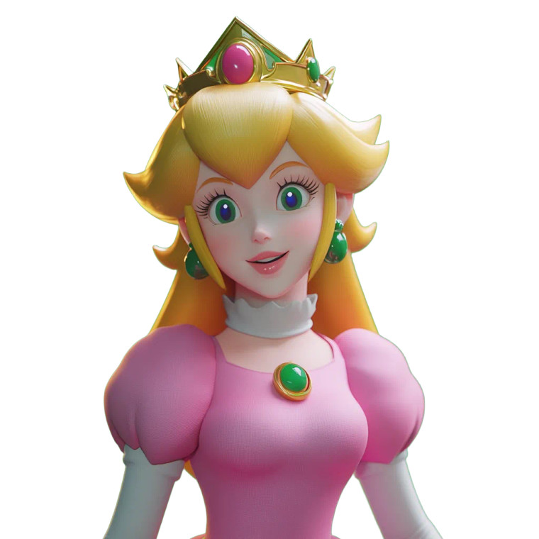 Princess Peach V2 Vinyl Car Decal Sticker – Waterproof & UV-Resistant 8"