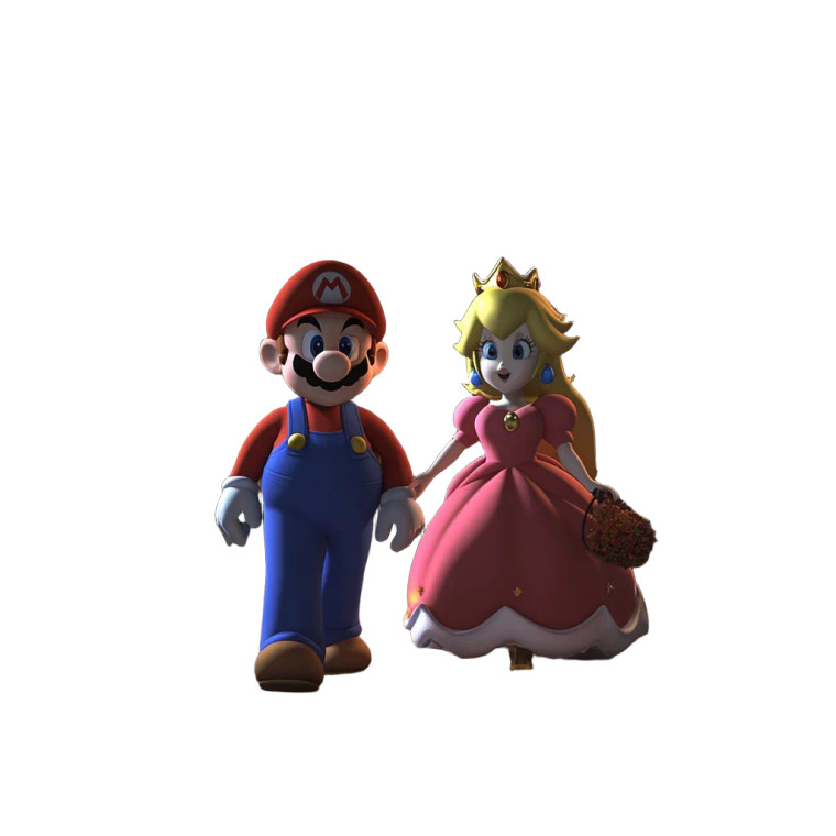 Princess Peach And Mario Vinyl Car Decal Sticker – Waterproof & UV-Resistant 8"
