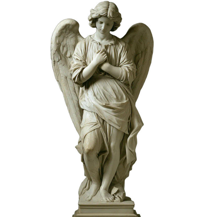 Marble Angel Statue V4 Vinyl Car Decal Sticker – Waterproof & UV-Resistant 8"