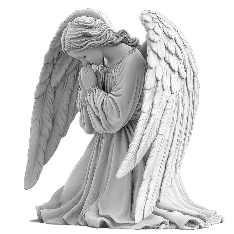 Statuesque Angel Vinyl Car Decal Sticker – Waterproof & UV-Resistant 8"