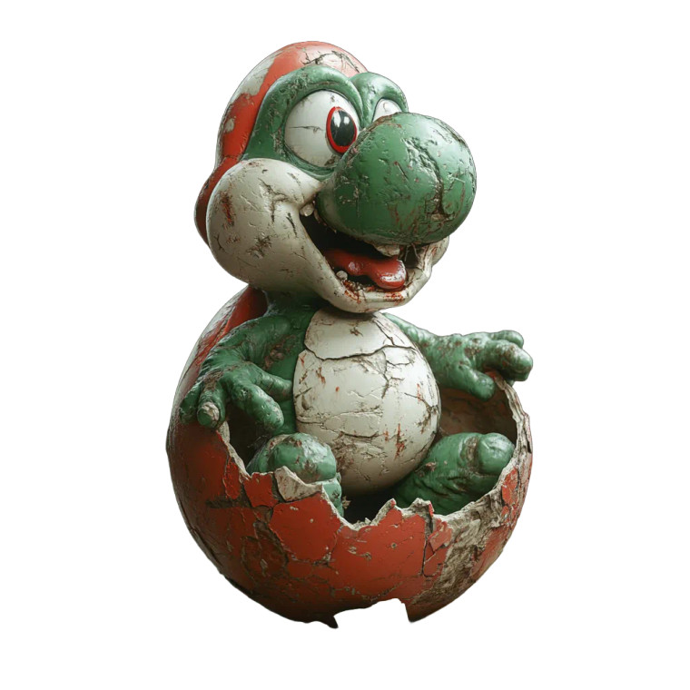 Zombie Yoshi Emerging Vinyl Car Decal Sticker – Waterproof & UV-Resistant 8"