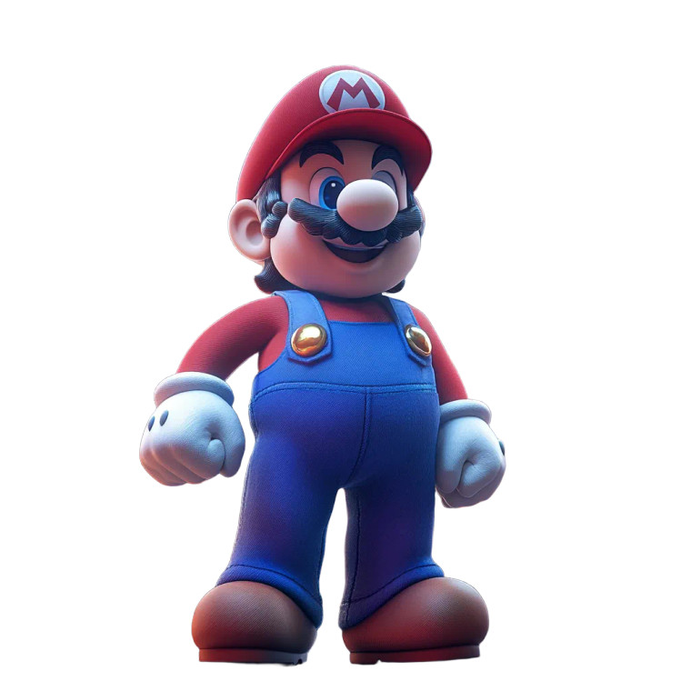 Futuristic Super Mario Vinyl Car Decal Sticker – Waterproof & UV-Resistant 8"