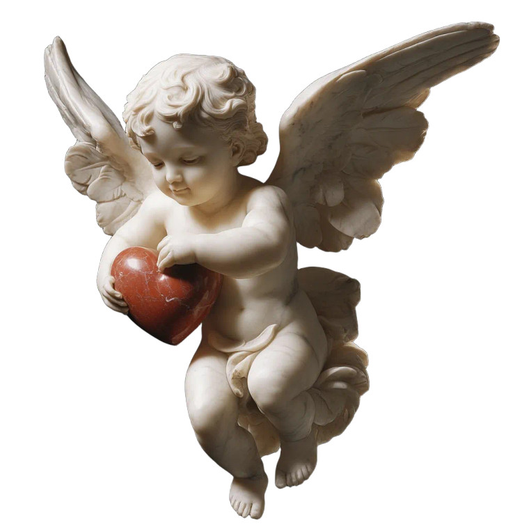 Cherub Cupid Statue Vinyl Car Decal Sticker – Waterproof & UV-Resistant 8"