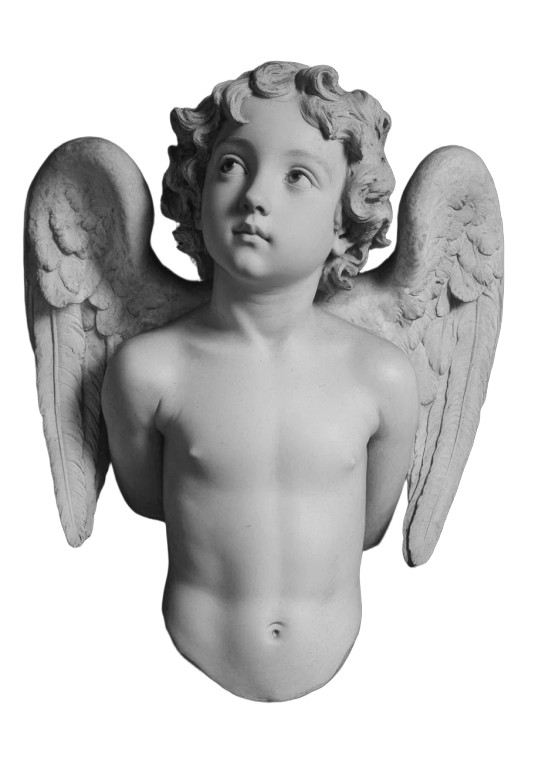 Cherub Cupid Torso Vinyl Car Decal Sticker – Waterproof & UV-Resistant 8"