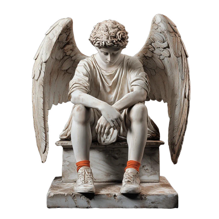 Angel In Sneakers Vinyl Car Decal Sticker – Waterproof & UV-Resistant 8"