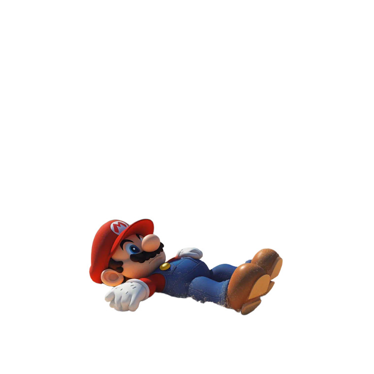 Mario Beach Rest Vinyl Car Decal Sticker – Waterproof & UV-Resistant 8"