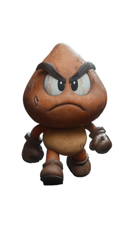 Realistic Goomba Portrait Vinyl Car Decal Sticker – Waterproof & UV-Resistant 8"