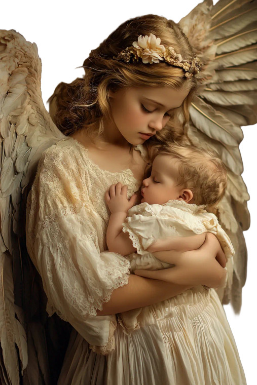 Serene Angel Portrait Vinyl Car Decal Sticker – Waterproof & UV-Resistant 8"