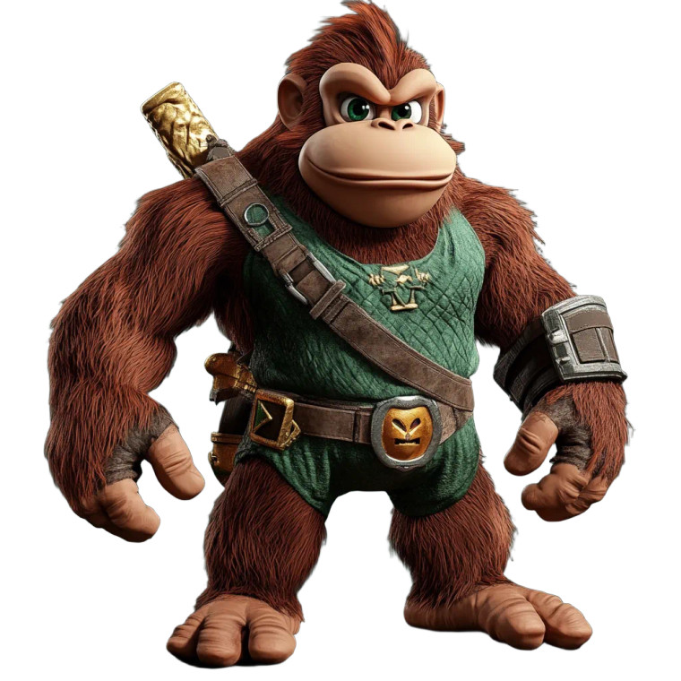 Donkey Kong As Link Vinyl Car Decal Sticker – Waterproof & UV-Resistant 8"