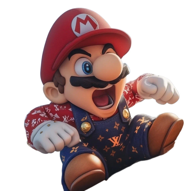 Lifelike Mario Screaming Vinyl Car Decal Sticker – Waterproof & UV-Resistant 8"