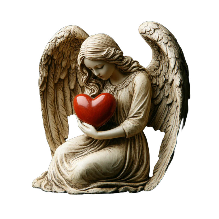 Guardian Angel Heart Vinyl Car Decal Sticker – Waterproof & UV-Resistant 8"