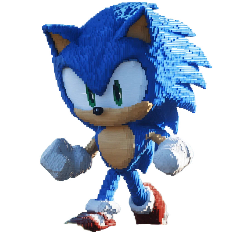 Blue Sonic Minecraft Vinyl Car Decal Sticker – Waterproof & UV-Resistant 8"