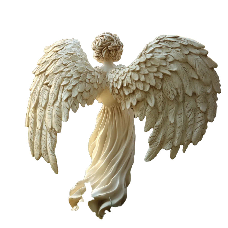 Angel Waving Vinyl Car Decal Sticker – Waterproof & UV-Resistant 8"