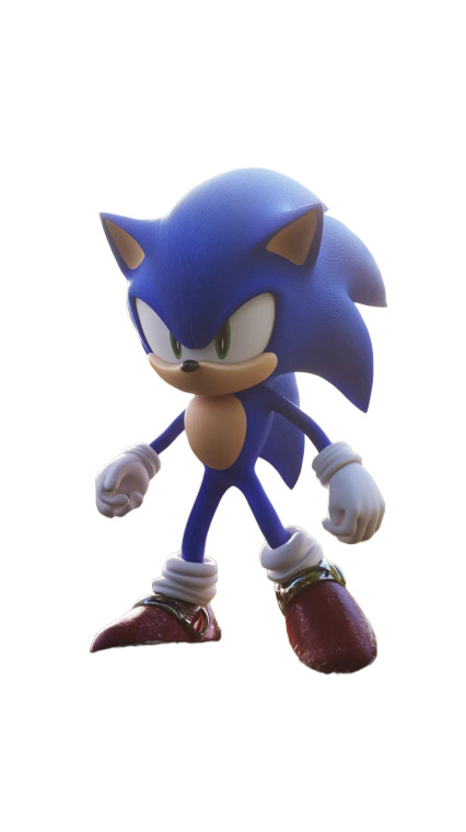 Realistic Sonic Render Vinyl Car Decal Sticker – Waterproof & UV-Resistant 8"